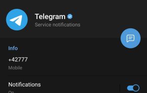 ‌ به هیچ عنوان عدد +۴۲۷۷۷ را در بیوی اکانت تلگرام خود قرار ندهید
