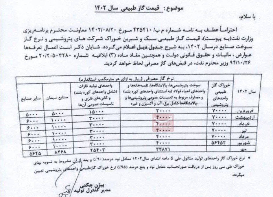 گاز پتروشیمی‌ها