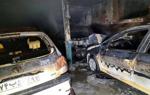 حریق ۳ خودرو در تعمیرگاهی در محله آذربایجان