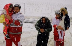 امدادرسانی به بیش از ۱۶۰۰ نفر در برف و کولاک