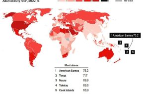 توسعه چاقی در کشورهای مختلف