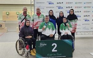 تیم تپانچه بادی ایران نایب قهرمان شد