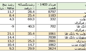 رشد 28.4 درصدی نقدینگی و افزایش 69 درصدی بدهی دولت به بانک مرکزی